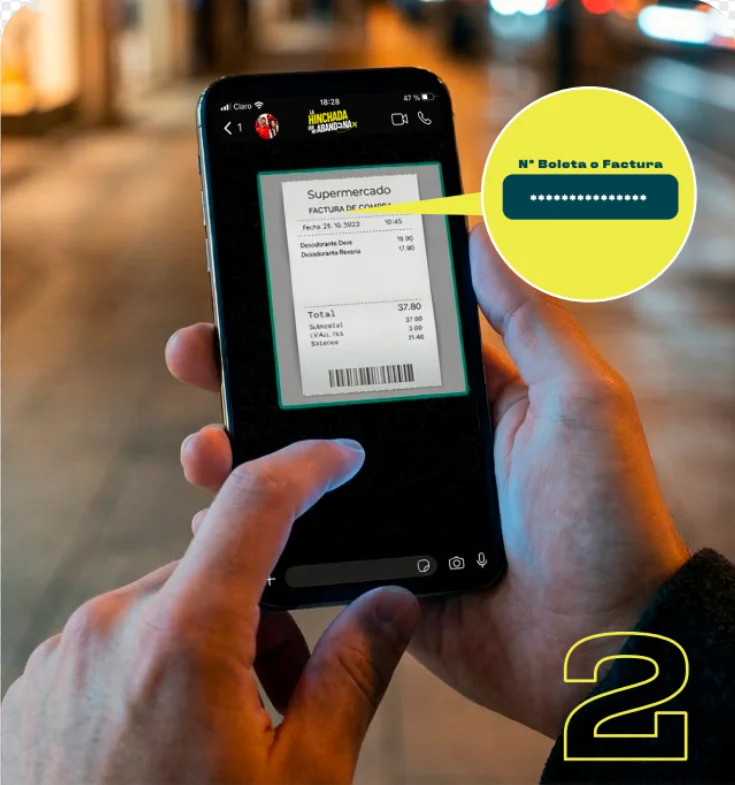 Paso 2: Registra tu boleta of factura por WhatsApp